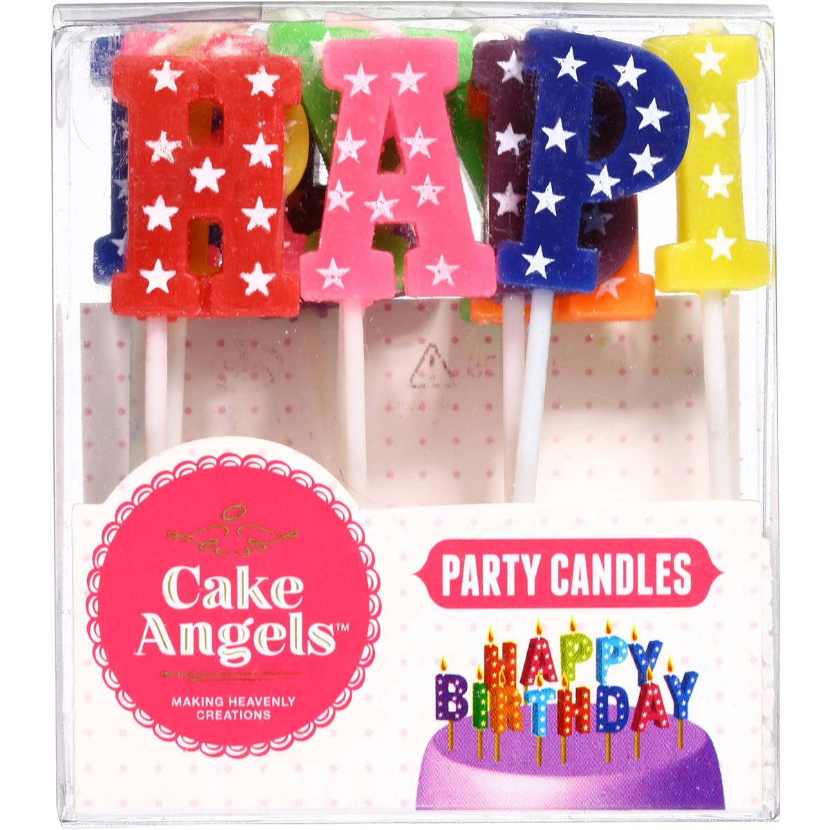 Cake Angels Party Candles Happy Birthday Woolworths