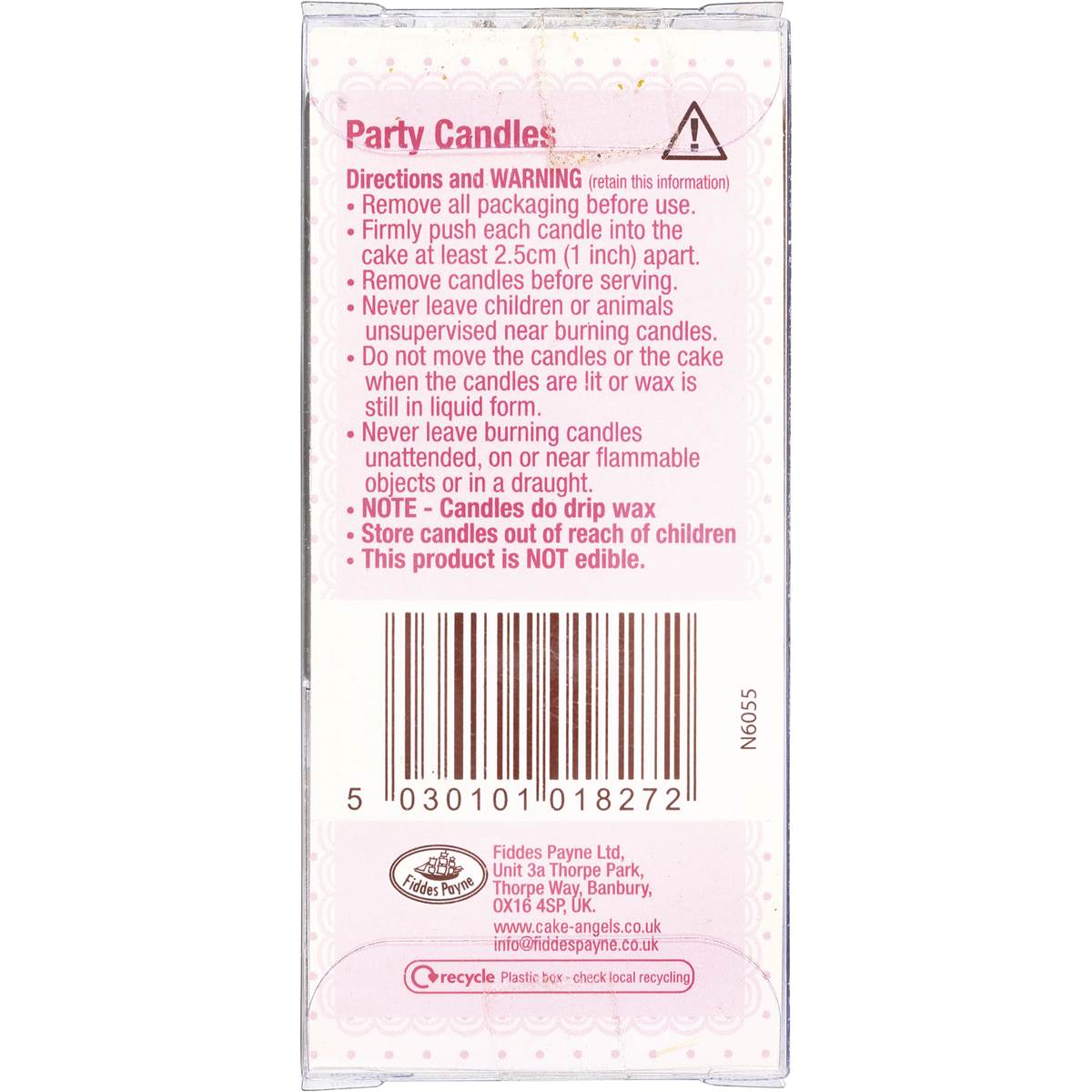 Cake Angels Party Candles Silver/gold Or Primary Colours Each Woolworths