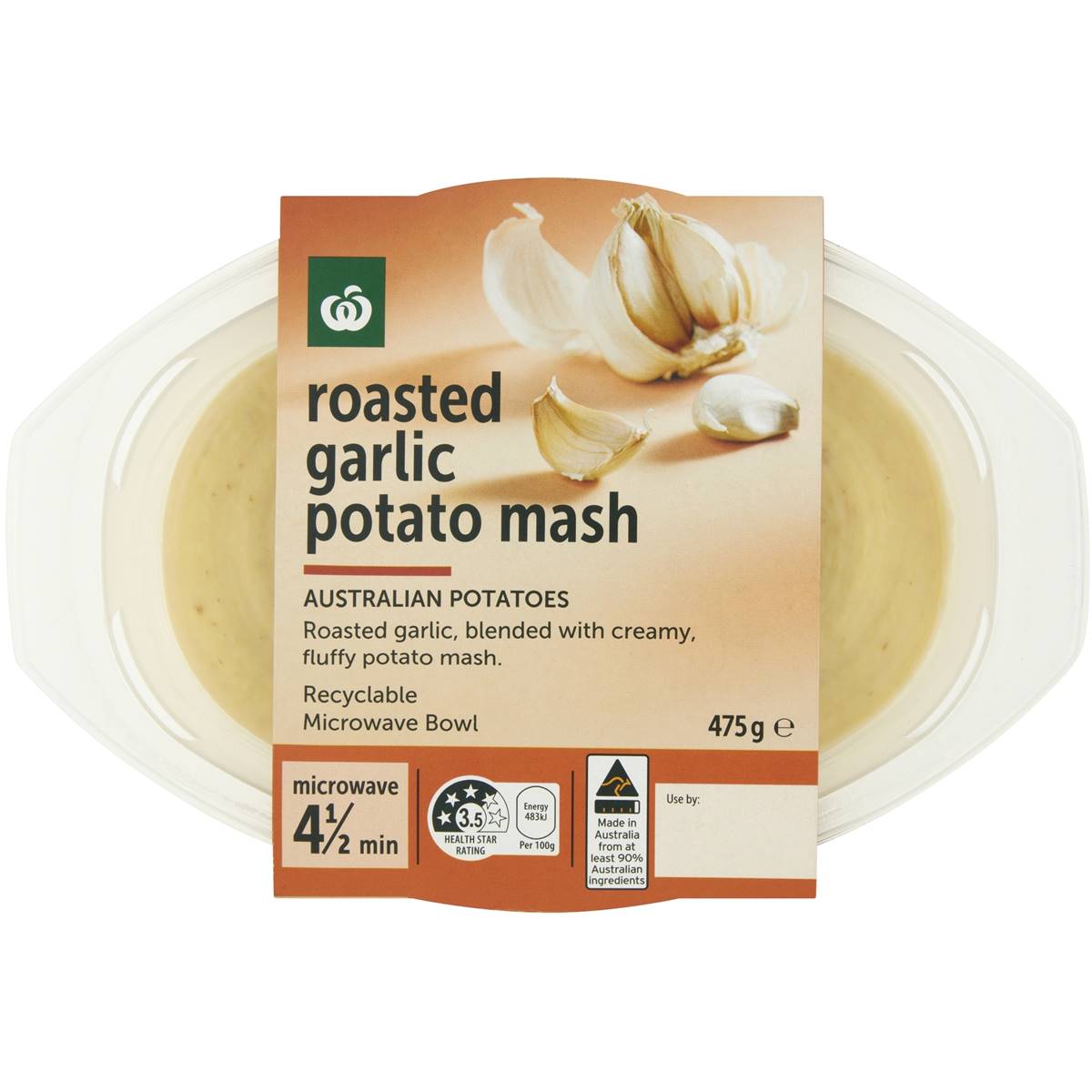 Woolworths Roasted Garlic Mash 475g Woolworths