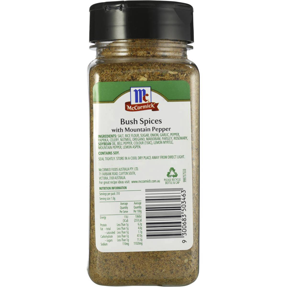 Mccormicks Dried Spices Bush Spices With Pepper 310g | Woolworths