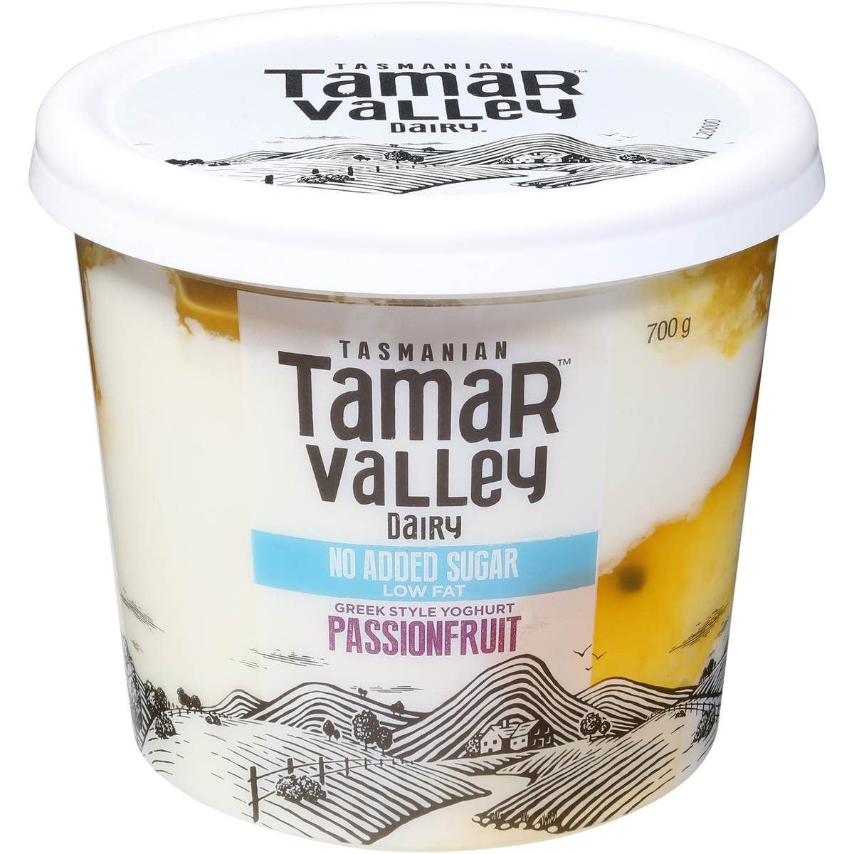 Tamar Valley Greek Style Yoghurt Passionfruit No Added Sugar 700g ...