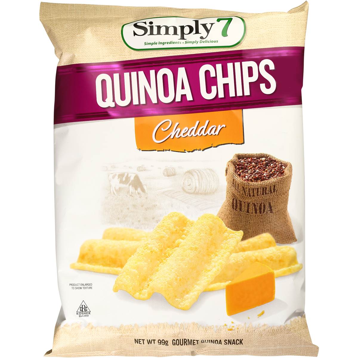 Simply 7 Quinoa Chips With Cheddar 99g Woolworths