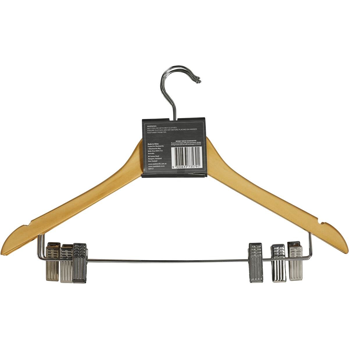 Inspire Wooden Skirt & Trouser Hanger 3 Pack Woolworths