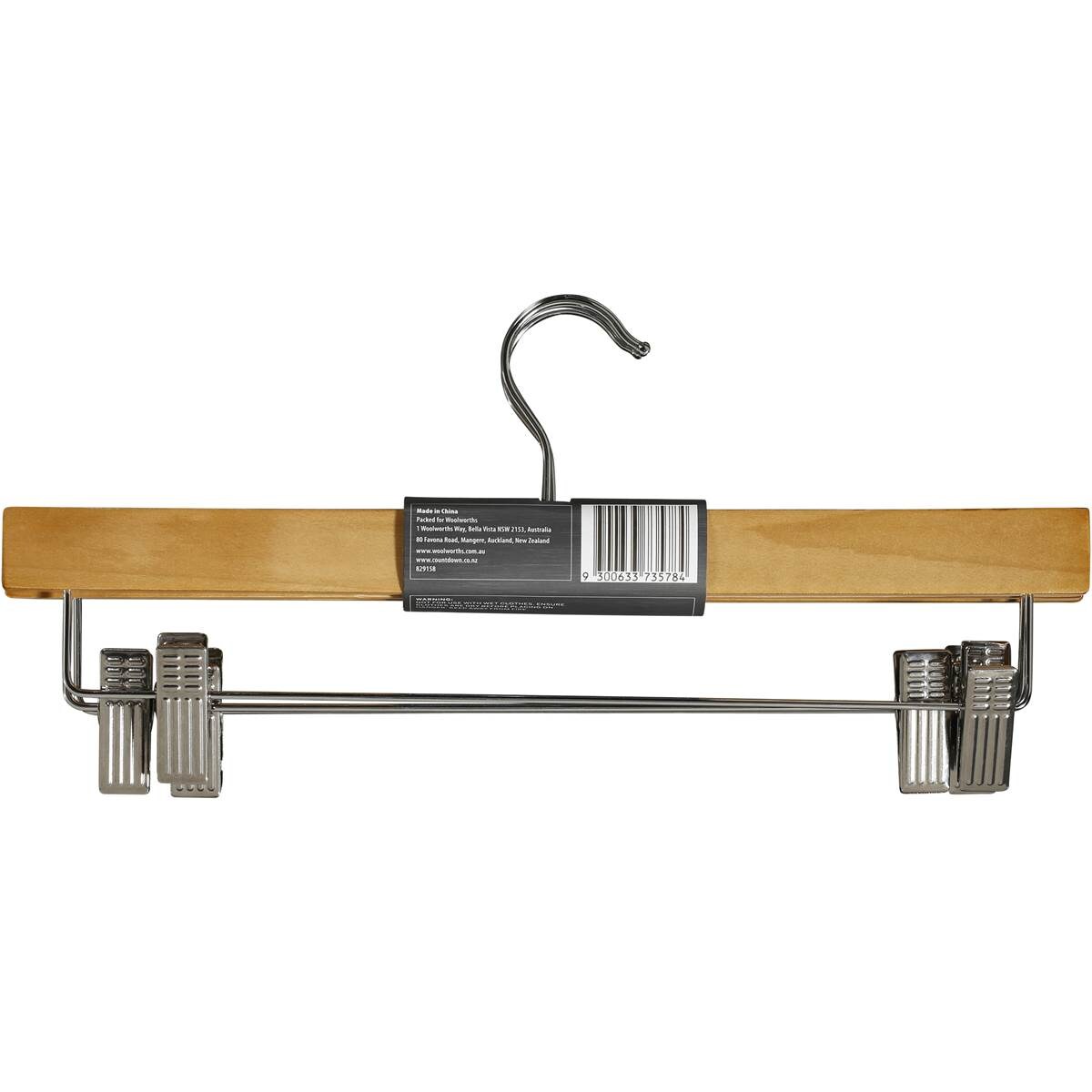 Inspire Wooden Skirt & Trouser Hanger 3pk Woolworths