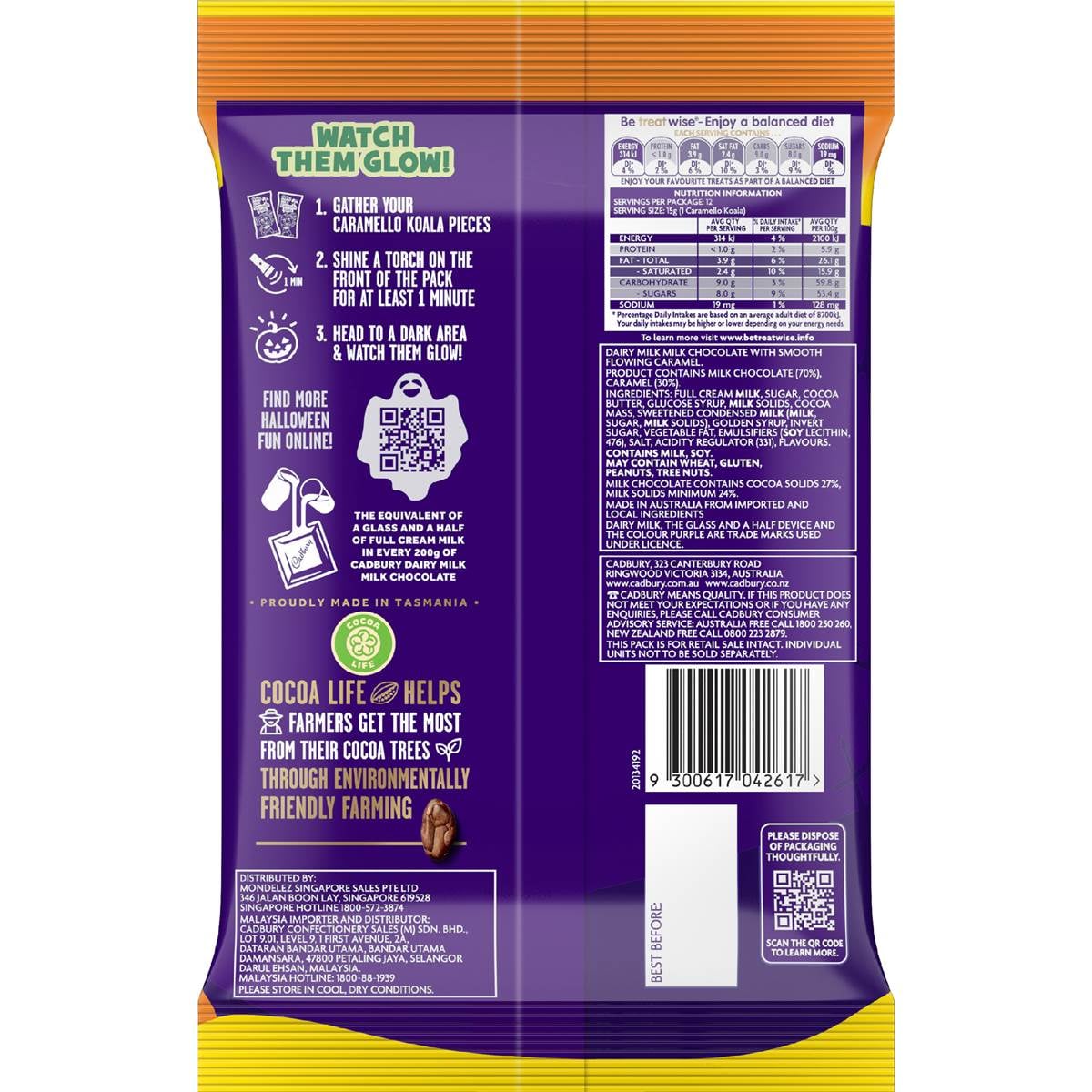Cadbury Dairy Milk Chocolate Caramello Koala Sharepack 12 Pack 180g