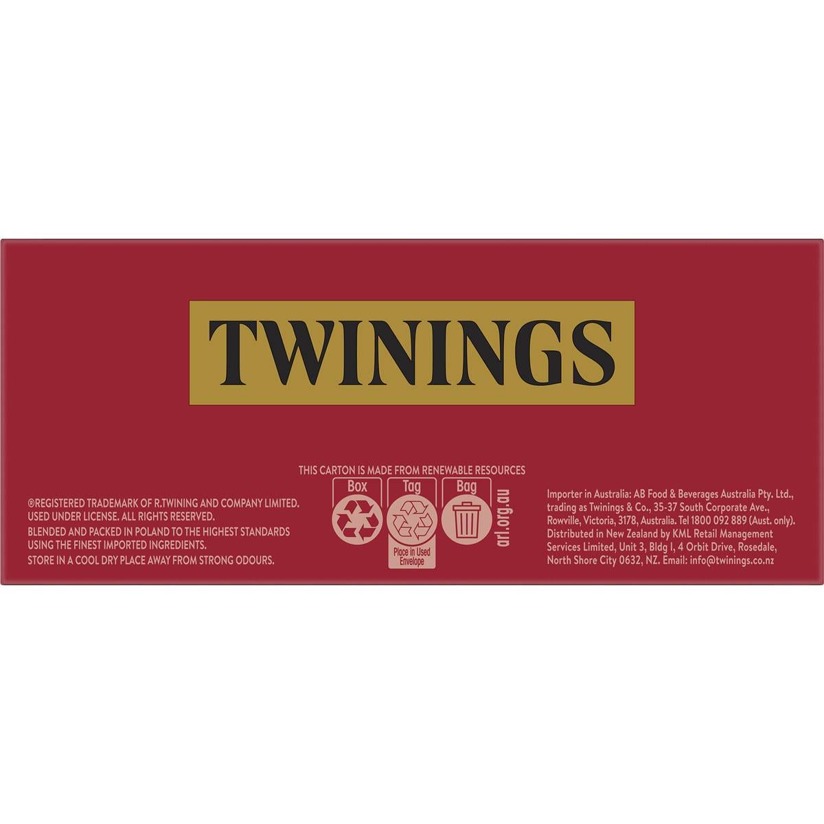 Twinings English Breakfast Extra Strong Tea Bags 80 Pack Woolworths
