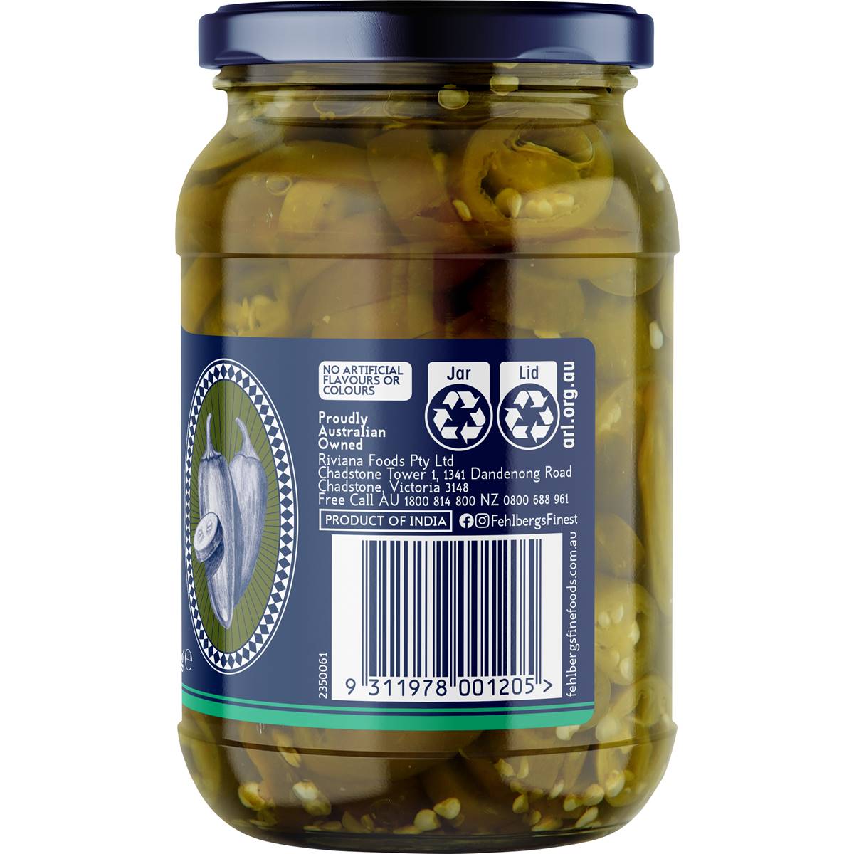 Fehlbergs Jalapenos Pickled 470g Woolworths