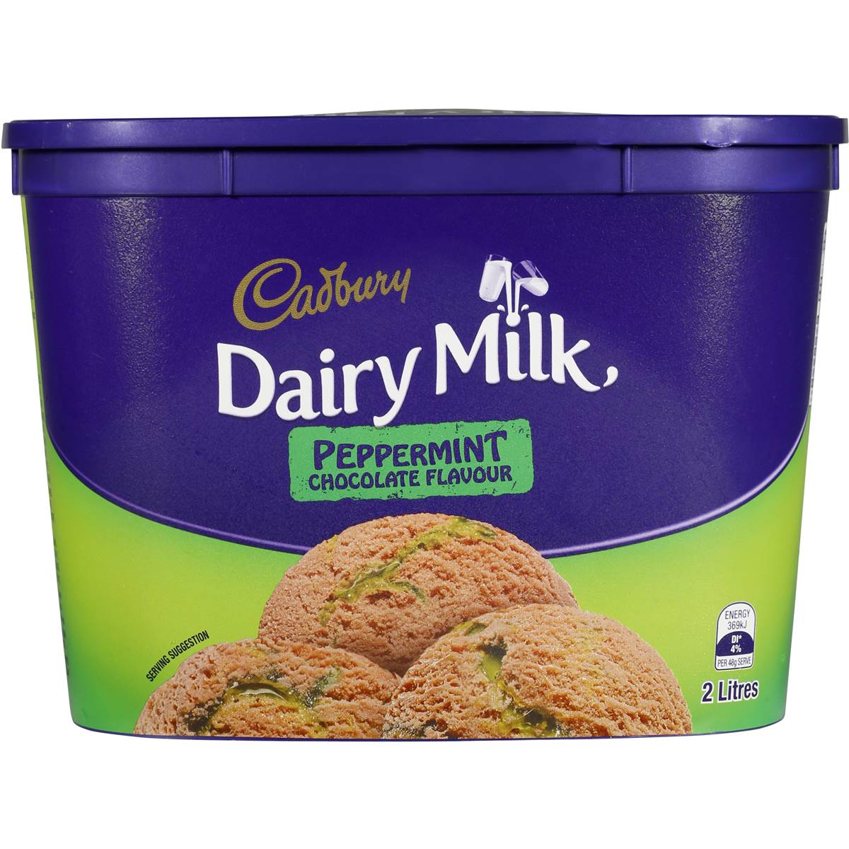 Cadbury Dairy Milk Peppermint Chocolate 2l Tub Woolworths