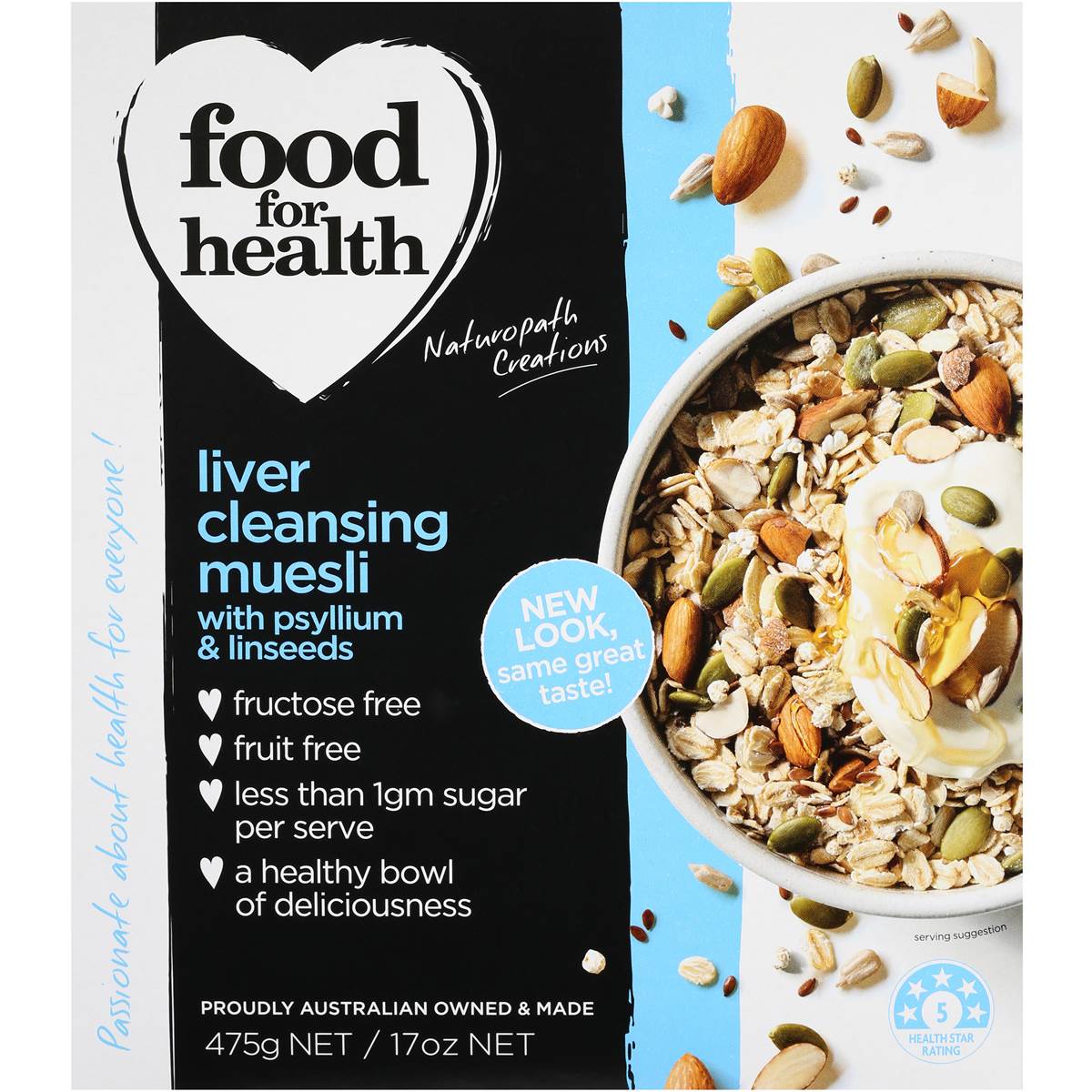 Food For Health Muesli Liver Cleansing 475g Woolworths
