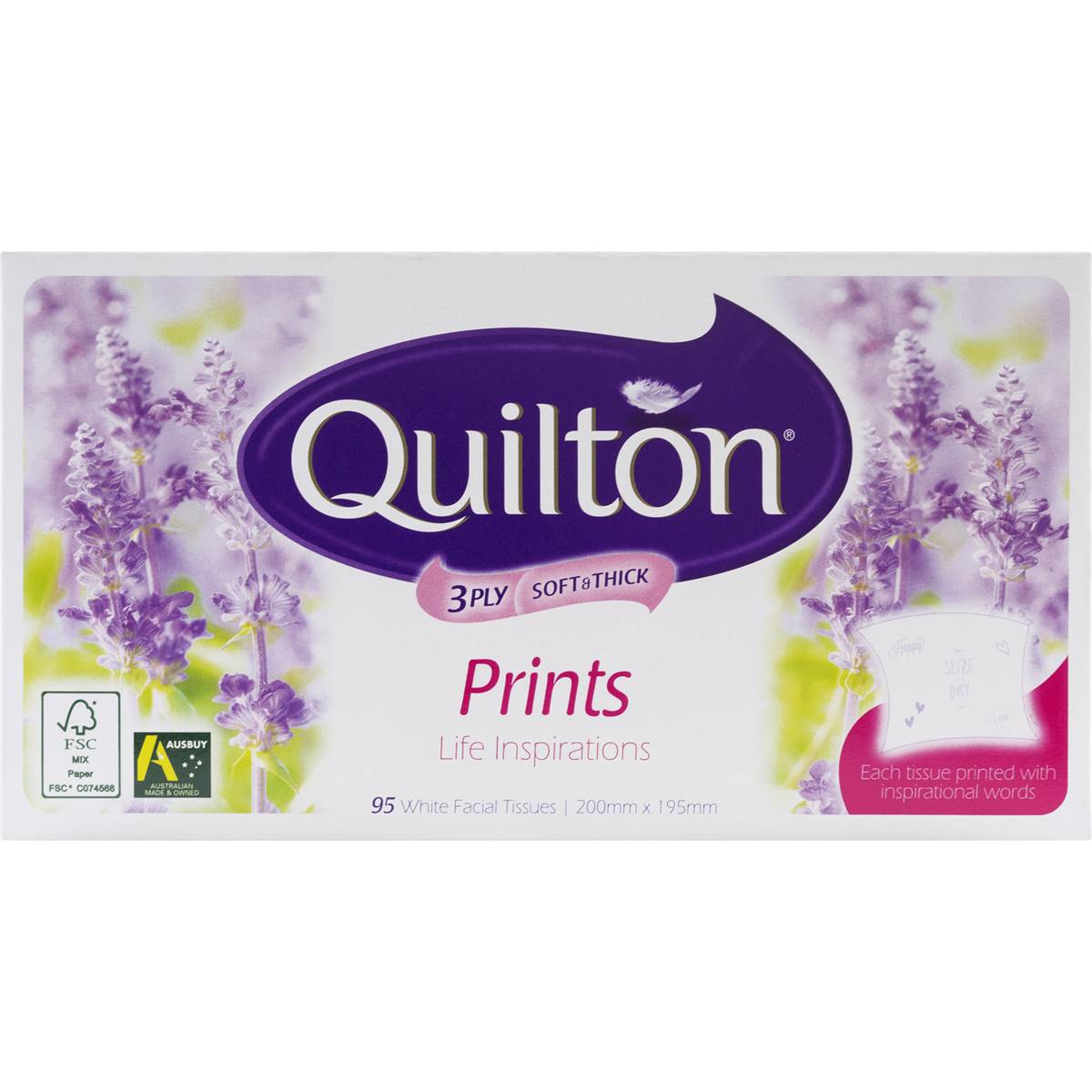 Quilton Facial Tissues Deco Prints 95pk Woolworths