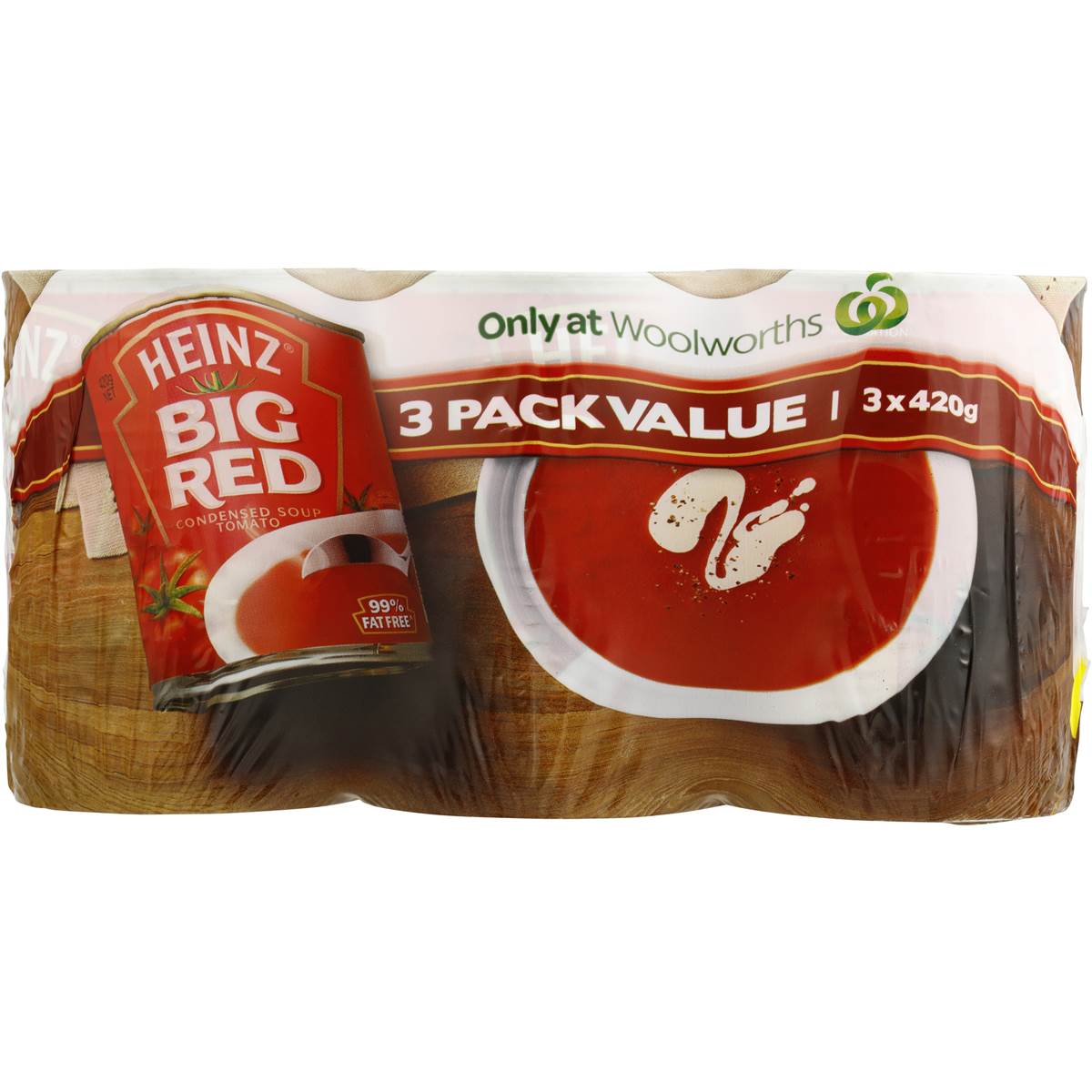 Heinz Canned Soup Big Red Tomato 3x420g Woolworths