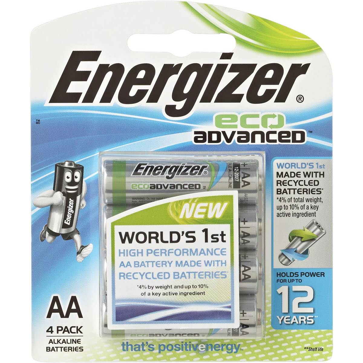 Energizer Eco Advanced Aa Batteries 4pk Woolworths