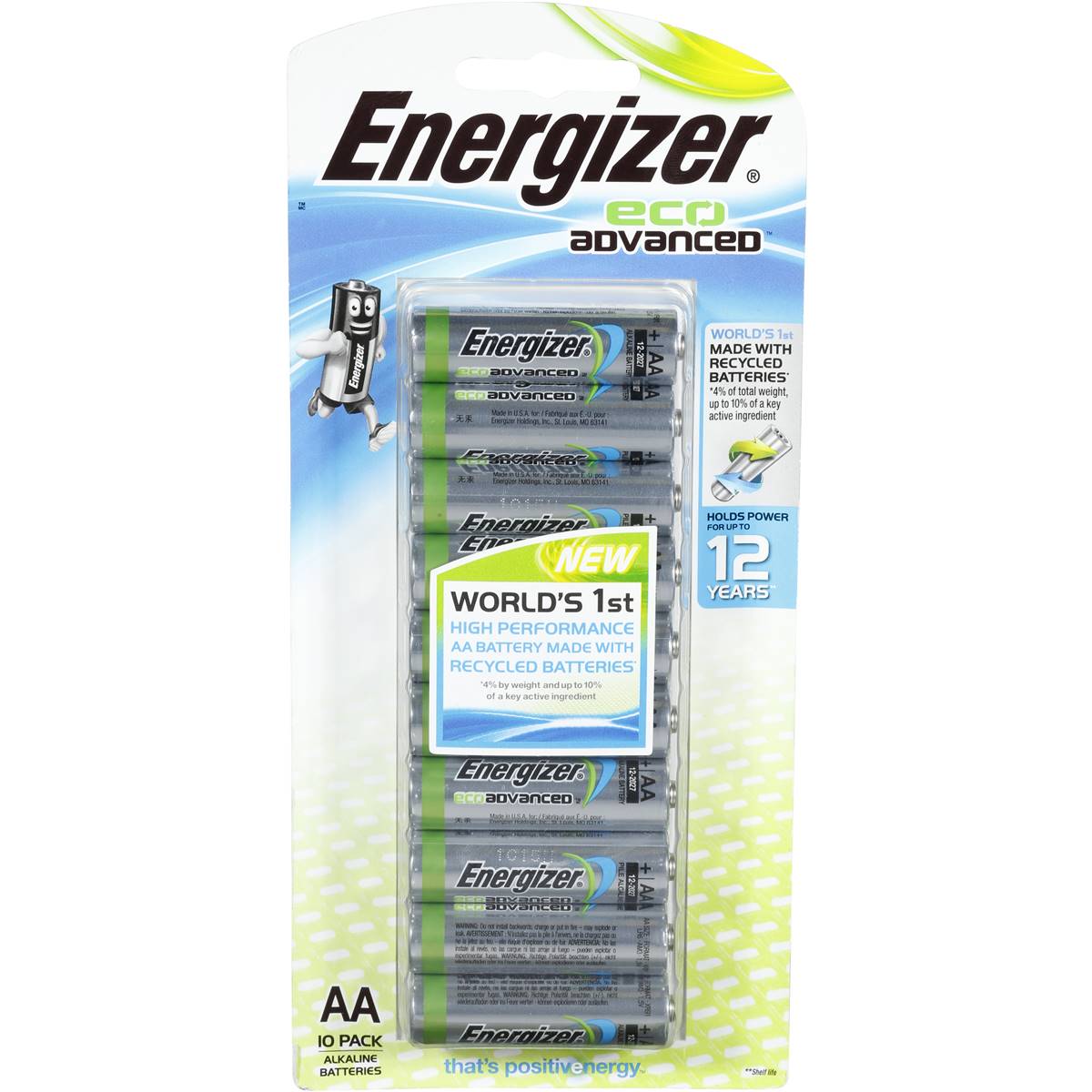 Energizer Eco Advanced Aa Batteries 10 Pack Woolworths