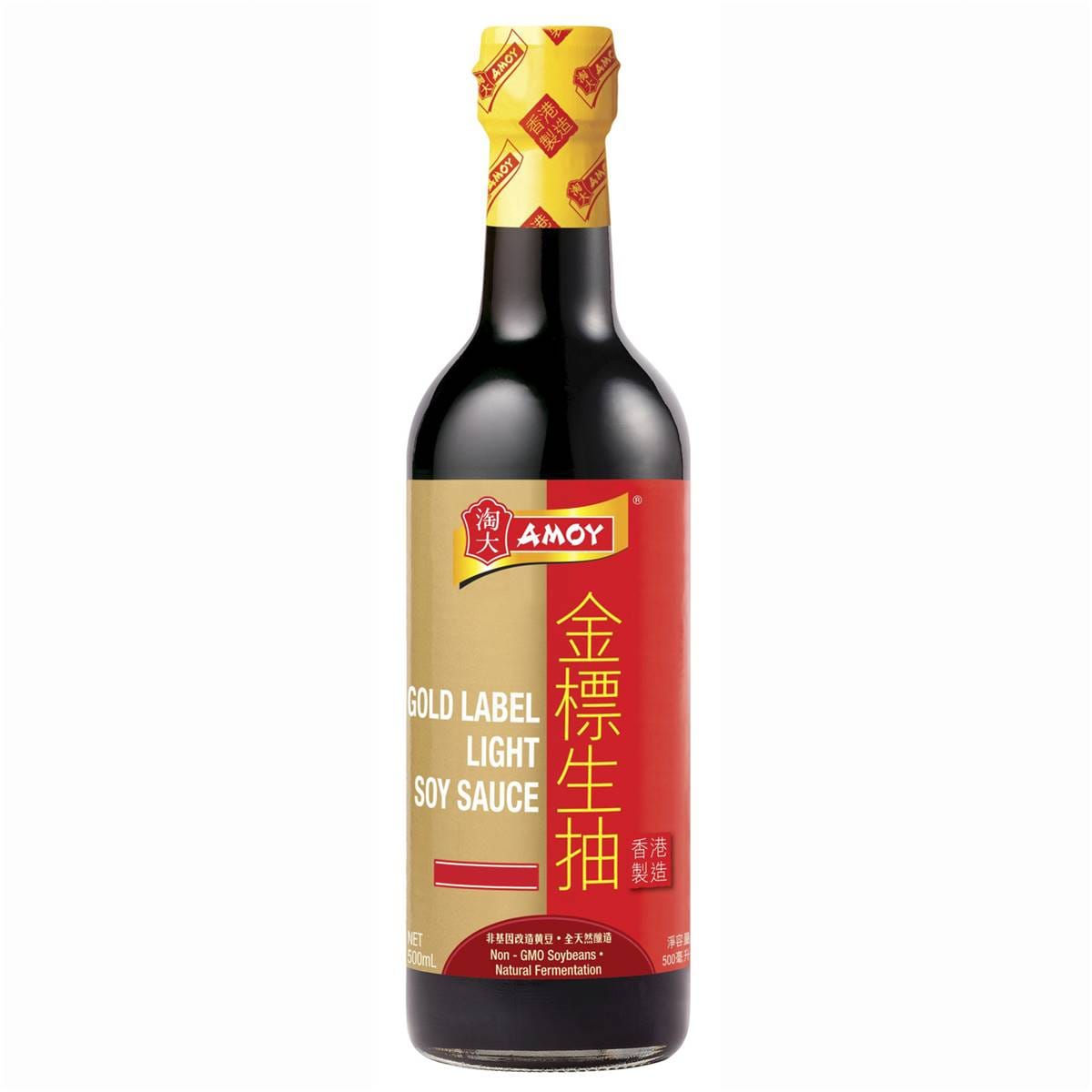 Amoy Gold Label Light Soy Sauce 500ml Woolworths