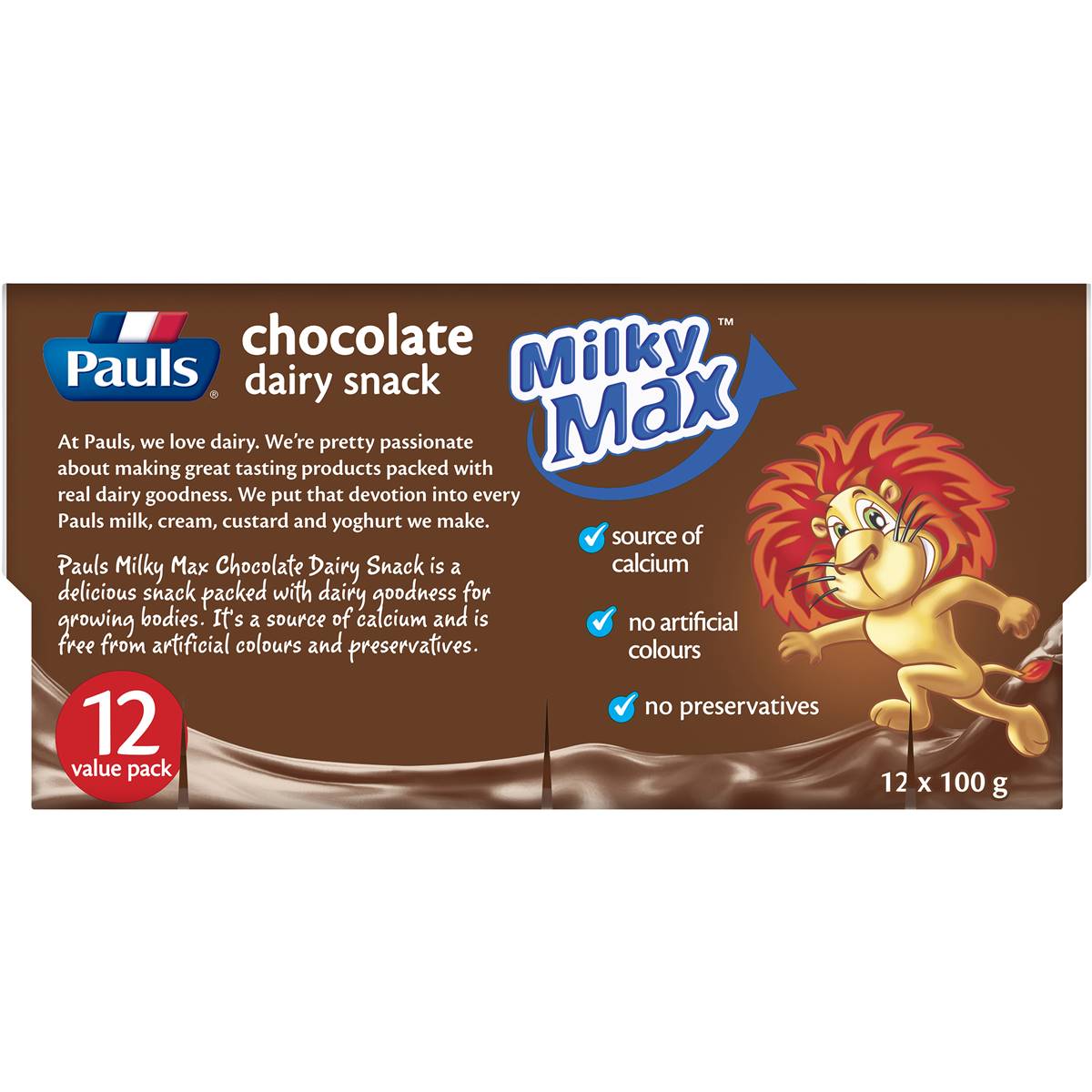 pauls milky max chocolate dairy snack 12x100g woolworths pauls milky max chocolate dairy snack 12x100g woolworths