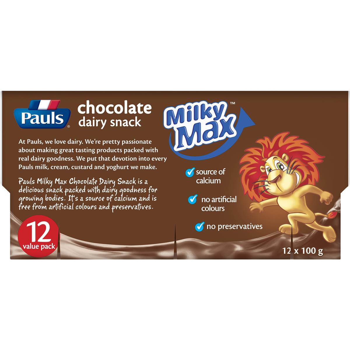 Pauls Milky Max Chocolate Dairy Snack X G Woolworths