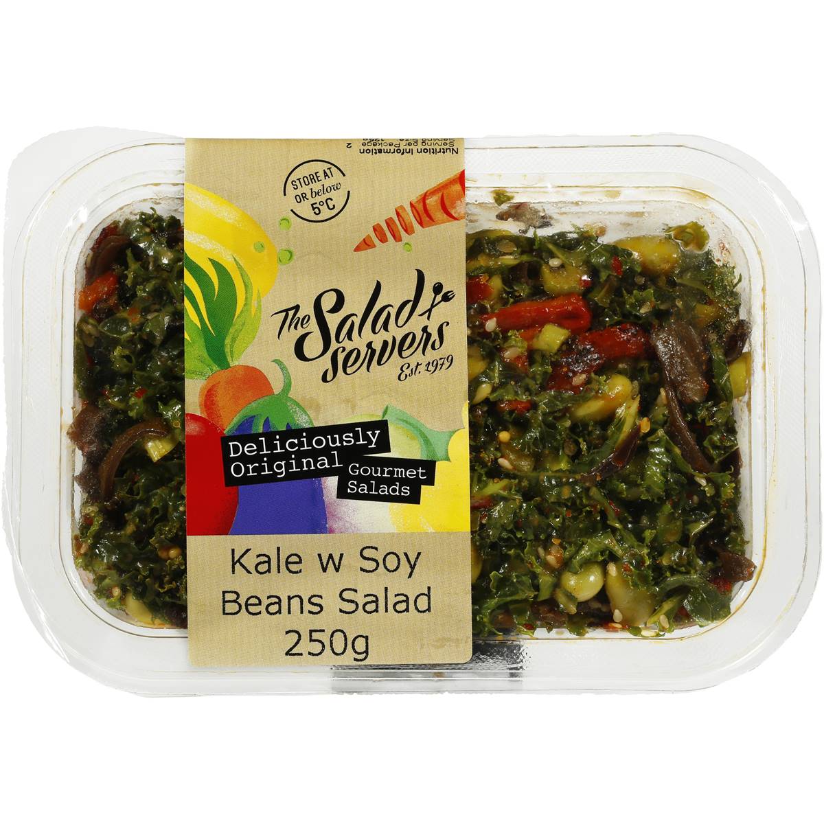 Salad Servers Kale With Soya Beans 250g Woolworths