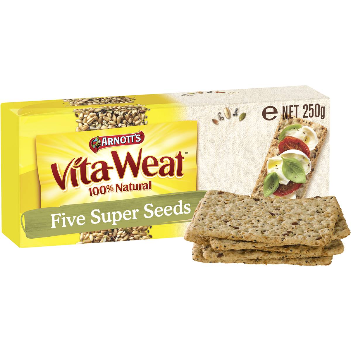 Arnott's Vita Weat Crispbread Five Super Seeds 250g Woolworths