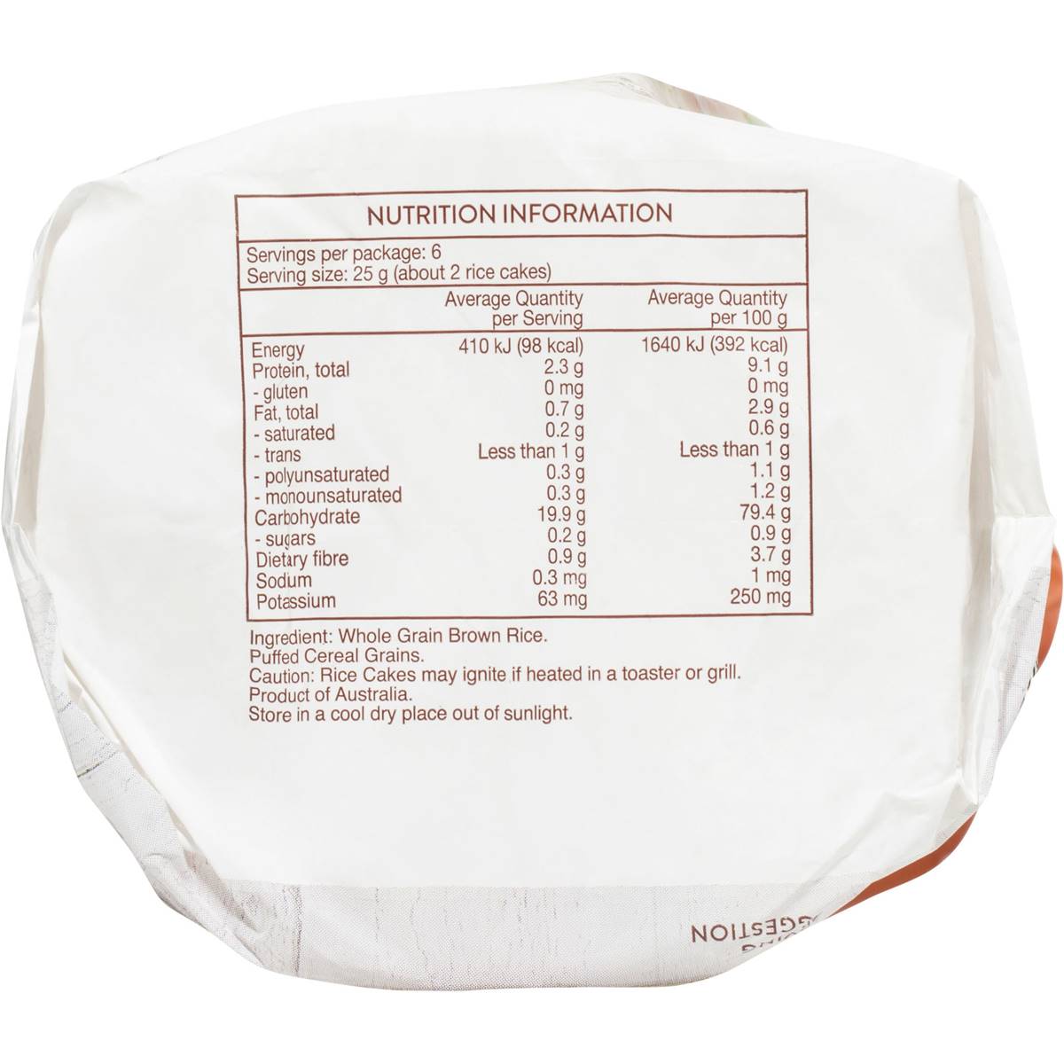 Sunrice Thick Rice Cakes 150g Woolworths
