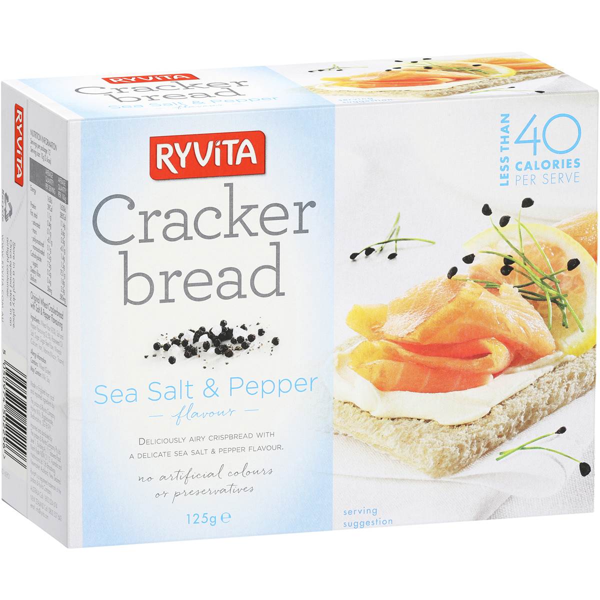 Ryvita Crackerbread Pepper 125g Woolworths