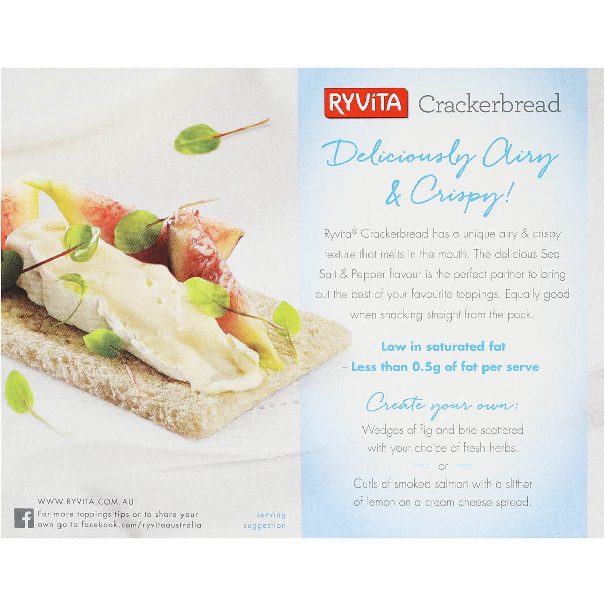 Ryvita Crackerbread Pepper 125g | Woolworths
