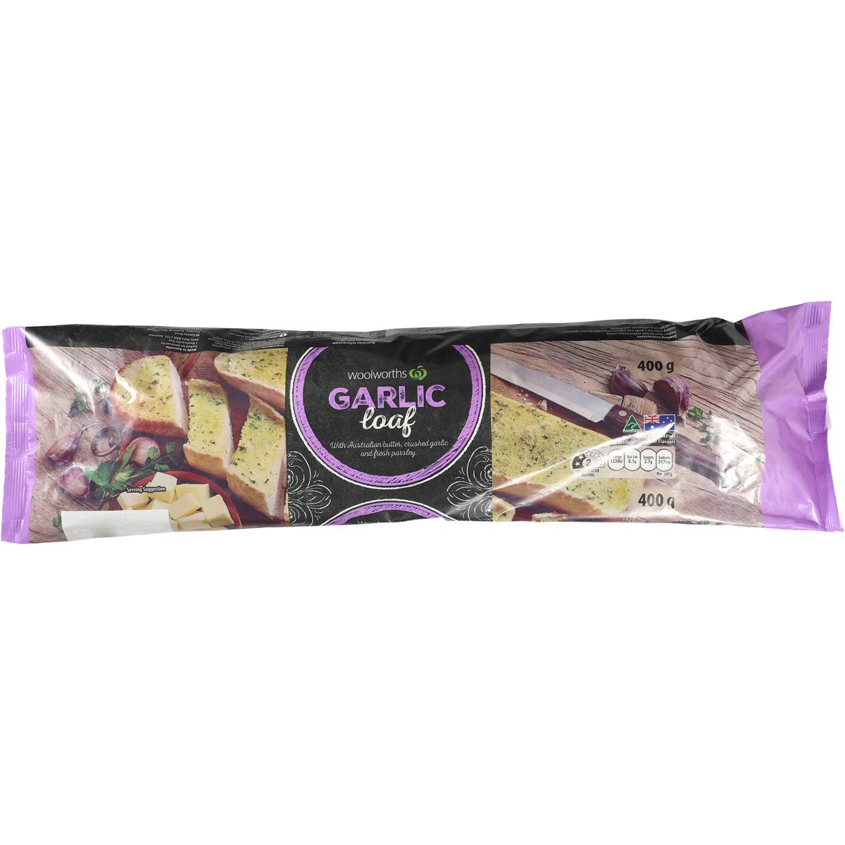 Woolworths Select Garlic Bread Loaf 400g Woolworths