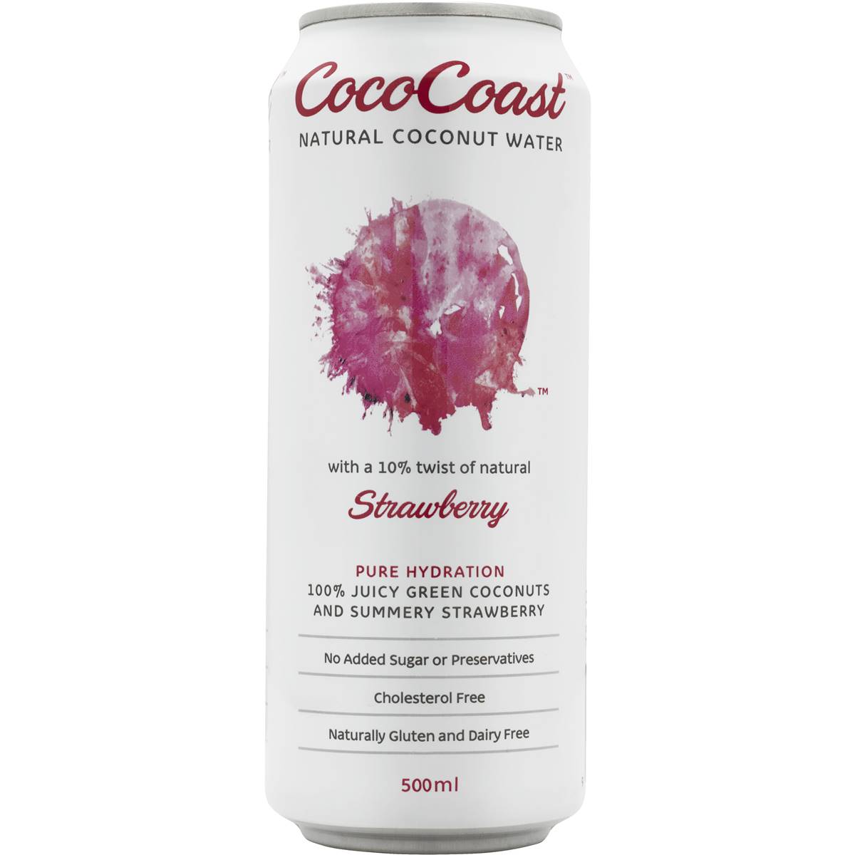 Cococoast Natural Coconut Water Strawberry 500ml 