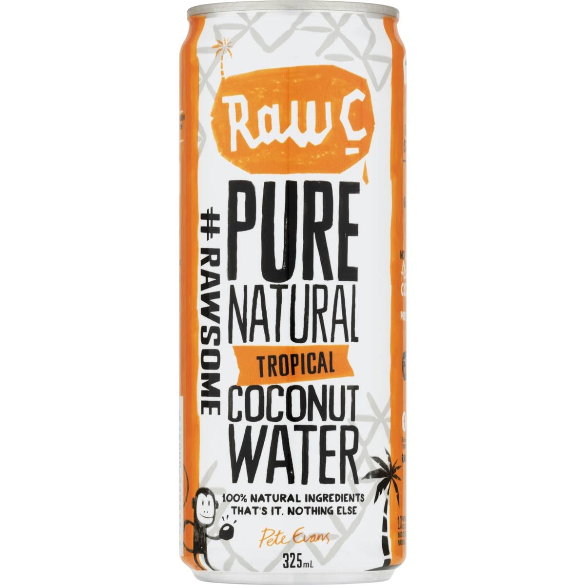 Raw C Coconut Water Tropical Can 325ml Woolworths