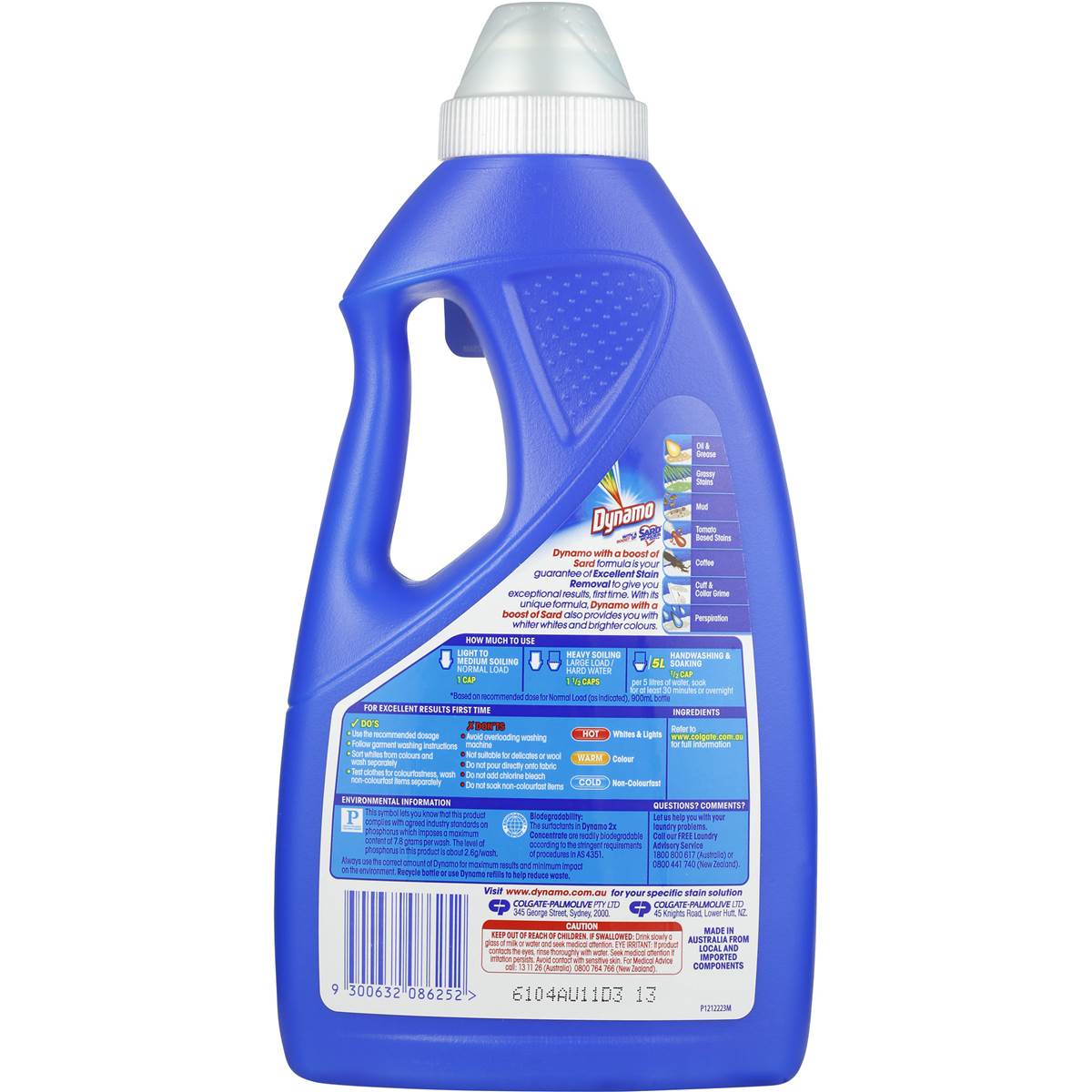 Dynamo Laundry Liquid With Sard Front Loader 900ml | Woolworths