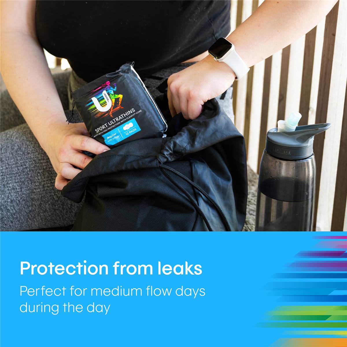 U By Kotex Sport Ultrathin Pads Regular With Wings 12 Pack Woolworths