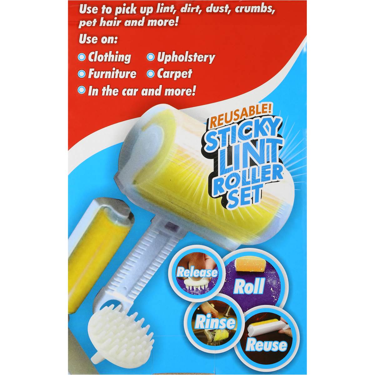 Schticky Lint Roller Set 3 Piece Reusable Each Woolworths