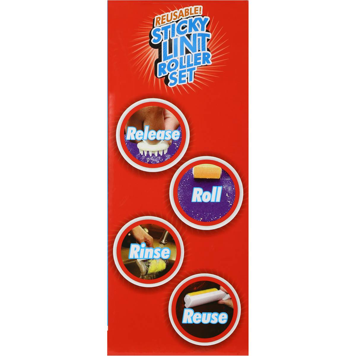 Schticky Lint Roller Set 3 Piece Reusable Each Woolworths