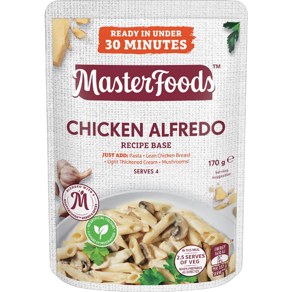 Masterfoods Chicken Alfredo Recipe Base 170g Woolworths