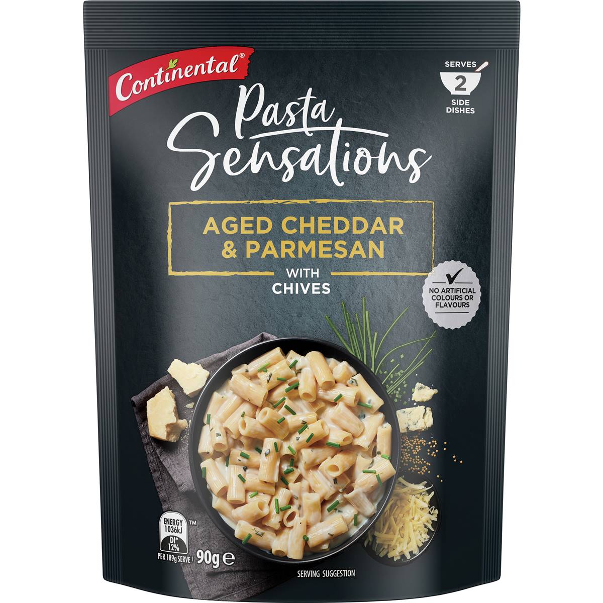 Continental Pasta Aged Cheddar Parmesan & Chives 90g Woolworths