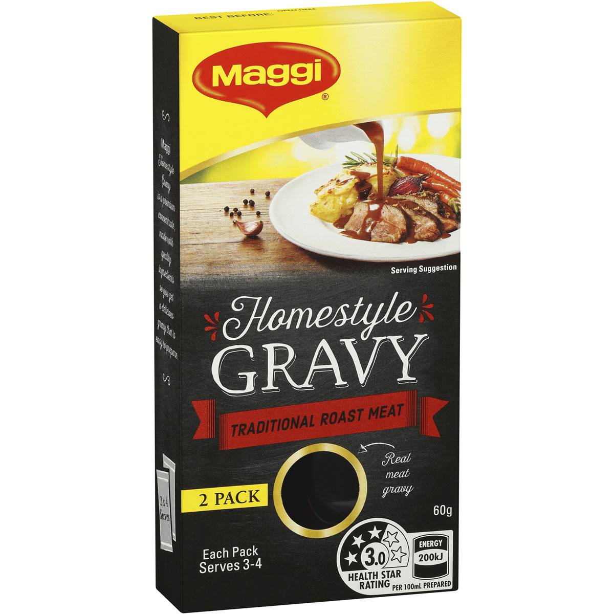 Maggi Homestyle Gravy Concentrate Roast Meat 60g Woolworths