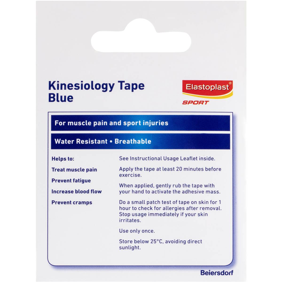 Elastoplast Sport Kinesiology Tape Blue 50mm X 5m Each Woolworths