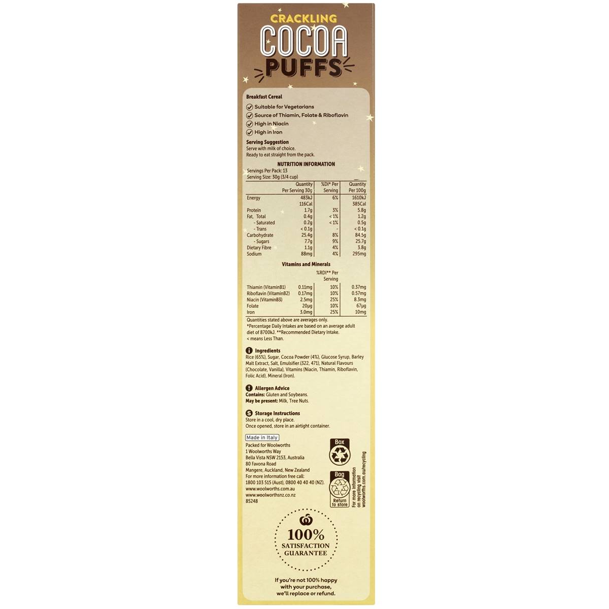 Woolworths Cocoa Puffs 400g Woolworths