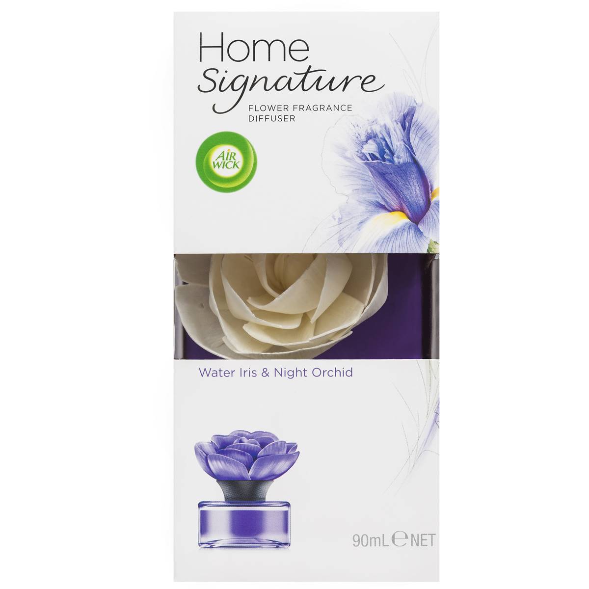 Air Wick Home Signature Flower Diffuser Water Iris & Night Orchid Each
