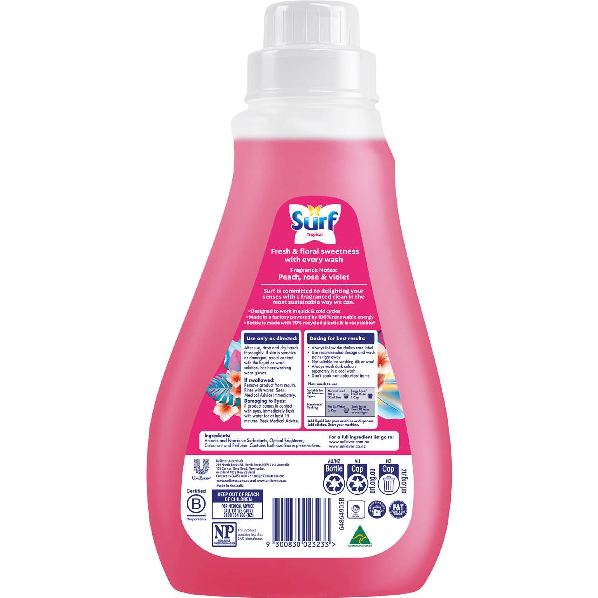 Surf 2in1 Laundry Liquid Detergent Tropical Lily 1l Woolworths
