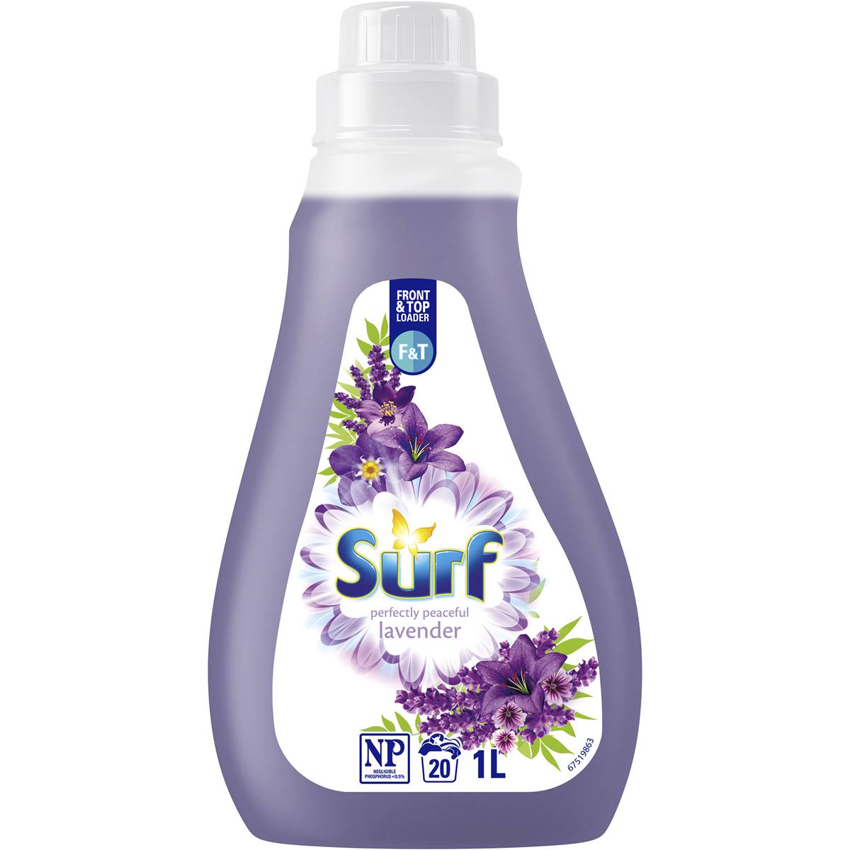 Surf Laundry Liquid Detergent Lavender Front & Top Loader 1l Woolworths
