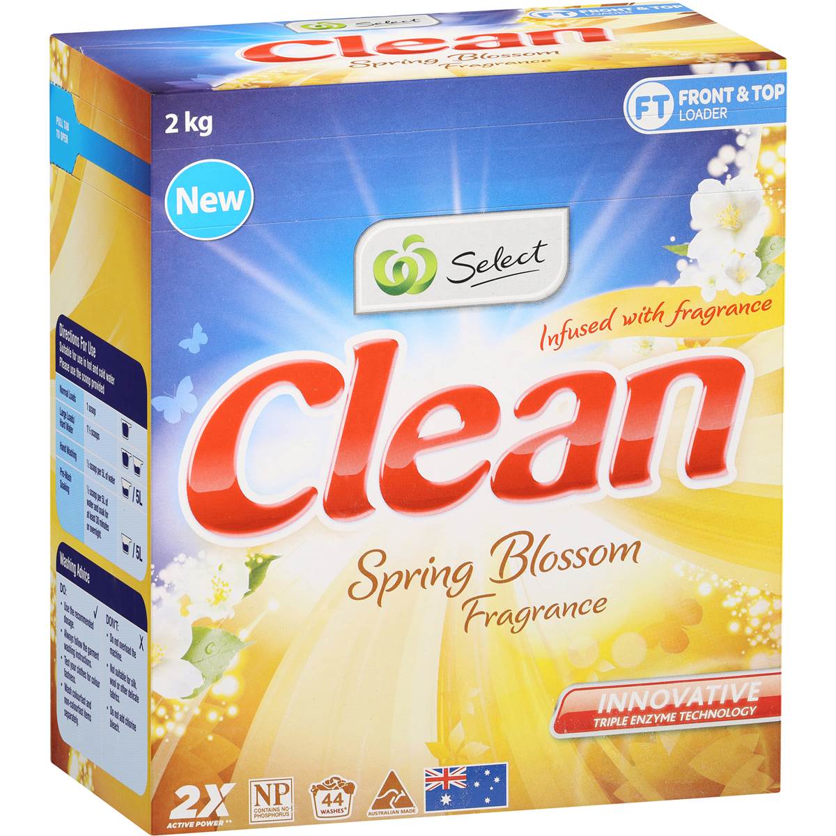 Select Spring Blossom Front & Top Loader Laundry Powder 2kg Woolworths