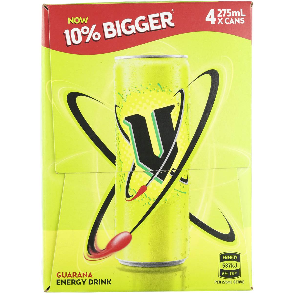 V Guarana Energy Drink 4pk 275ml Woolworths