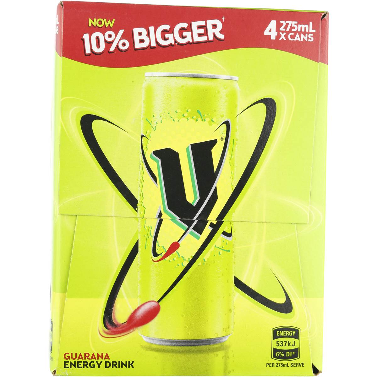 V Guarana Energy Drink 4pk 275ml Woolworths