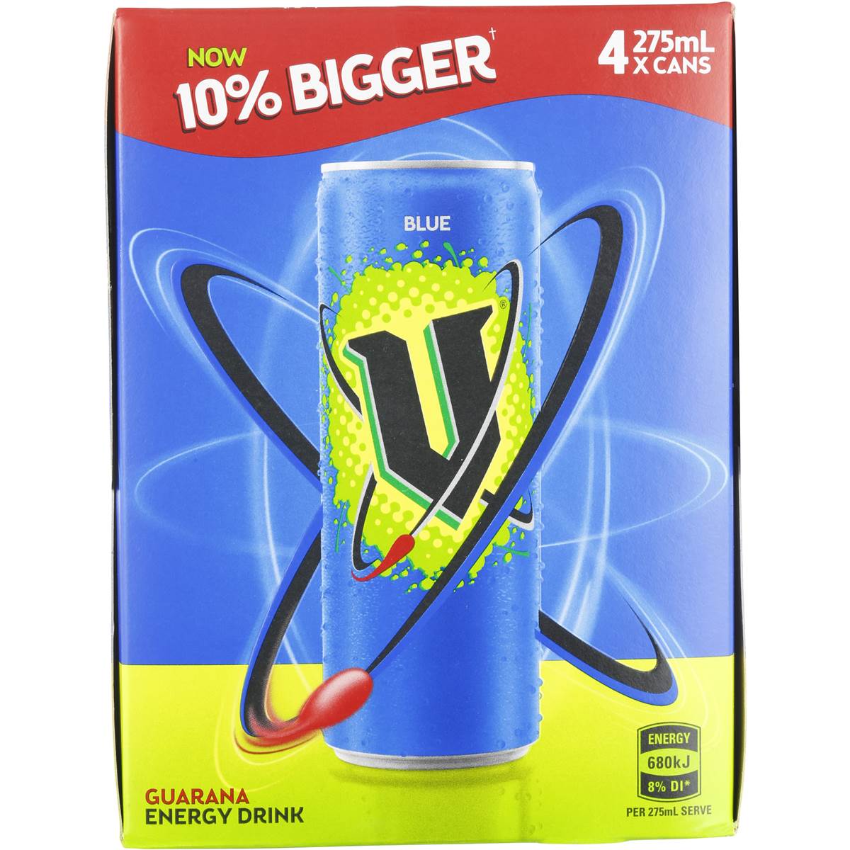 V Blue Energy Drink 4pk 275ml Woolworths