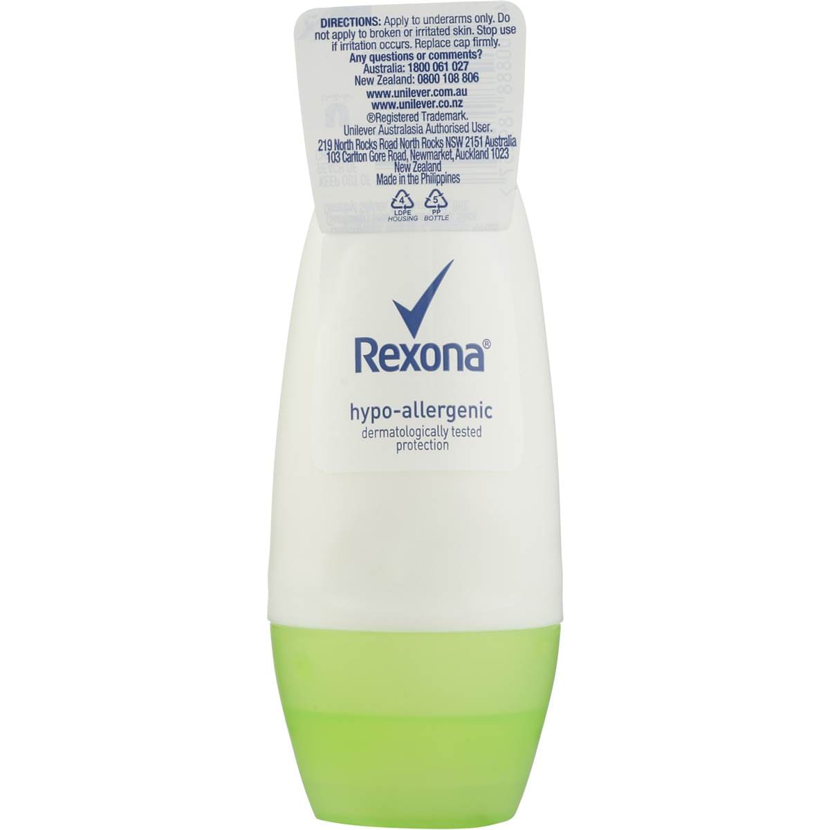 Rexona Women Antiperspirant Roll On Deodorant Hypoallergenic 50ml Woolworths