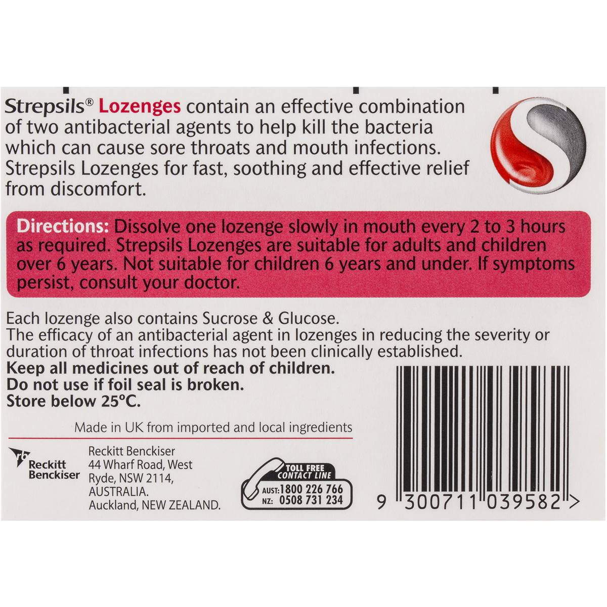 Strepsils Throat Lozenges Original 36pk Woolworths