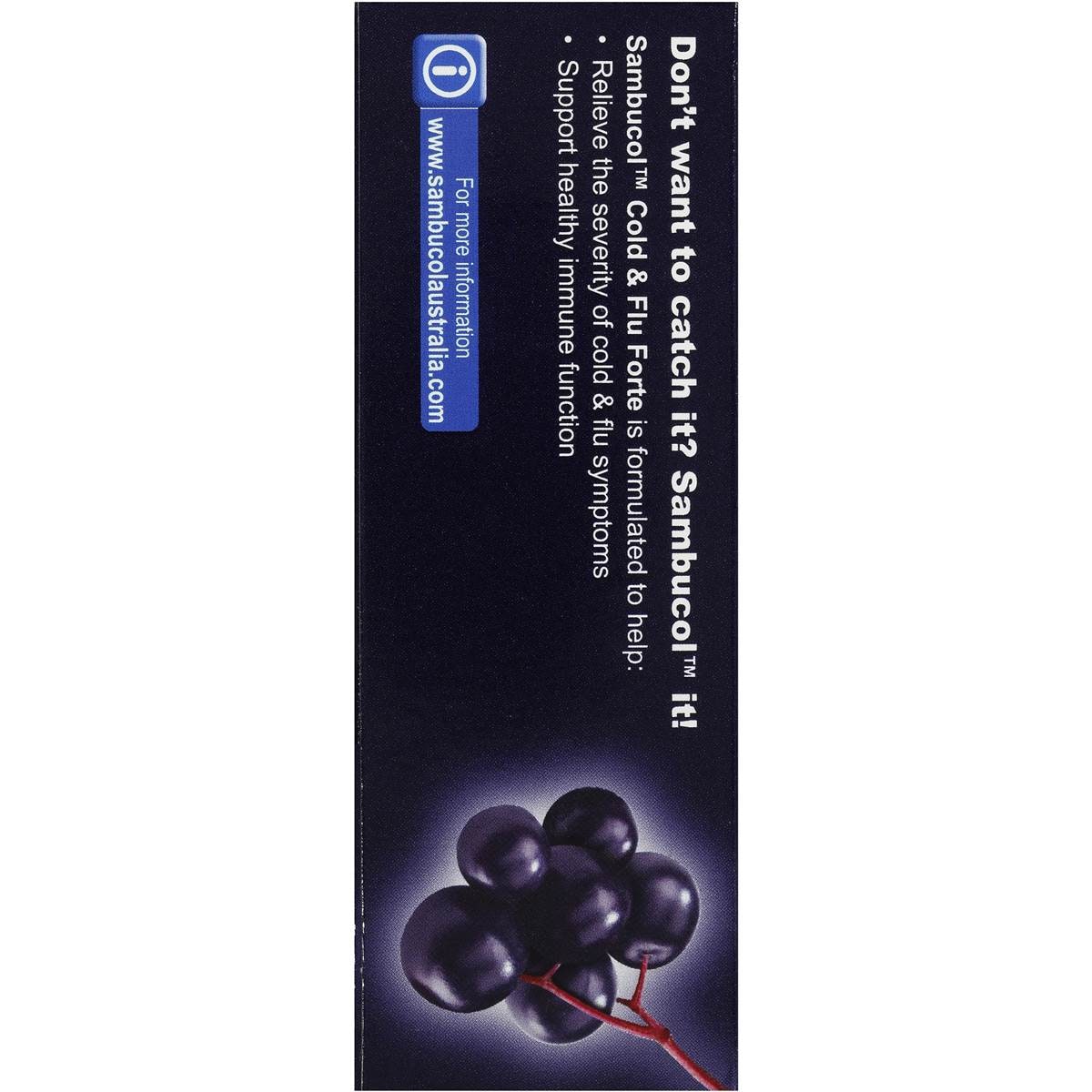 Sambucol Cold & Flu Forte Plus Vit C & Zinc Capsules 24pk Woolworths