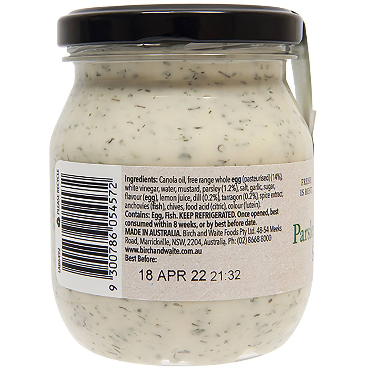 Birch & Waite Parsley Dill & Tarragon Seafood Sauce 250ml Woolworths