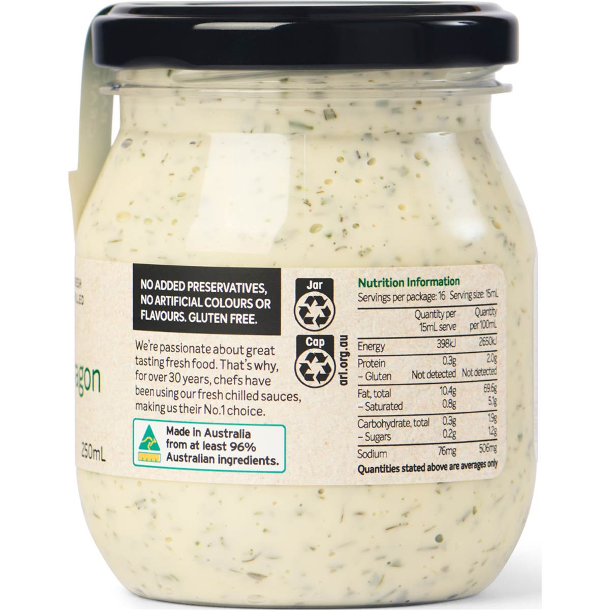 Birch & Waite Parsley Dill & Tarragon Seafood Sauce 250ml Woolworths