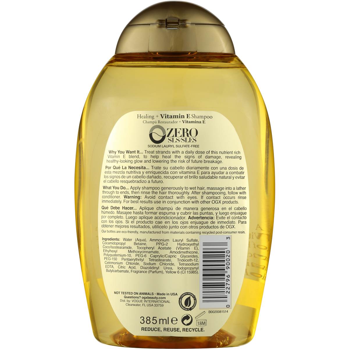 Ogx Shampoo Healing & Vitamin E 350ml Woolworths